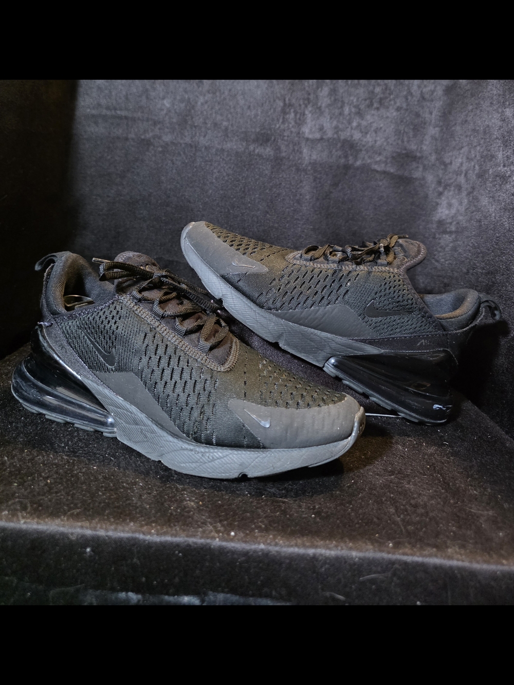 Nike Air Max 270 React Womens Running Shoes - Black Size 9